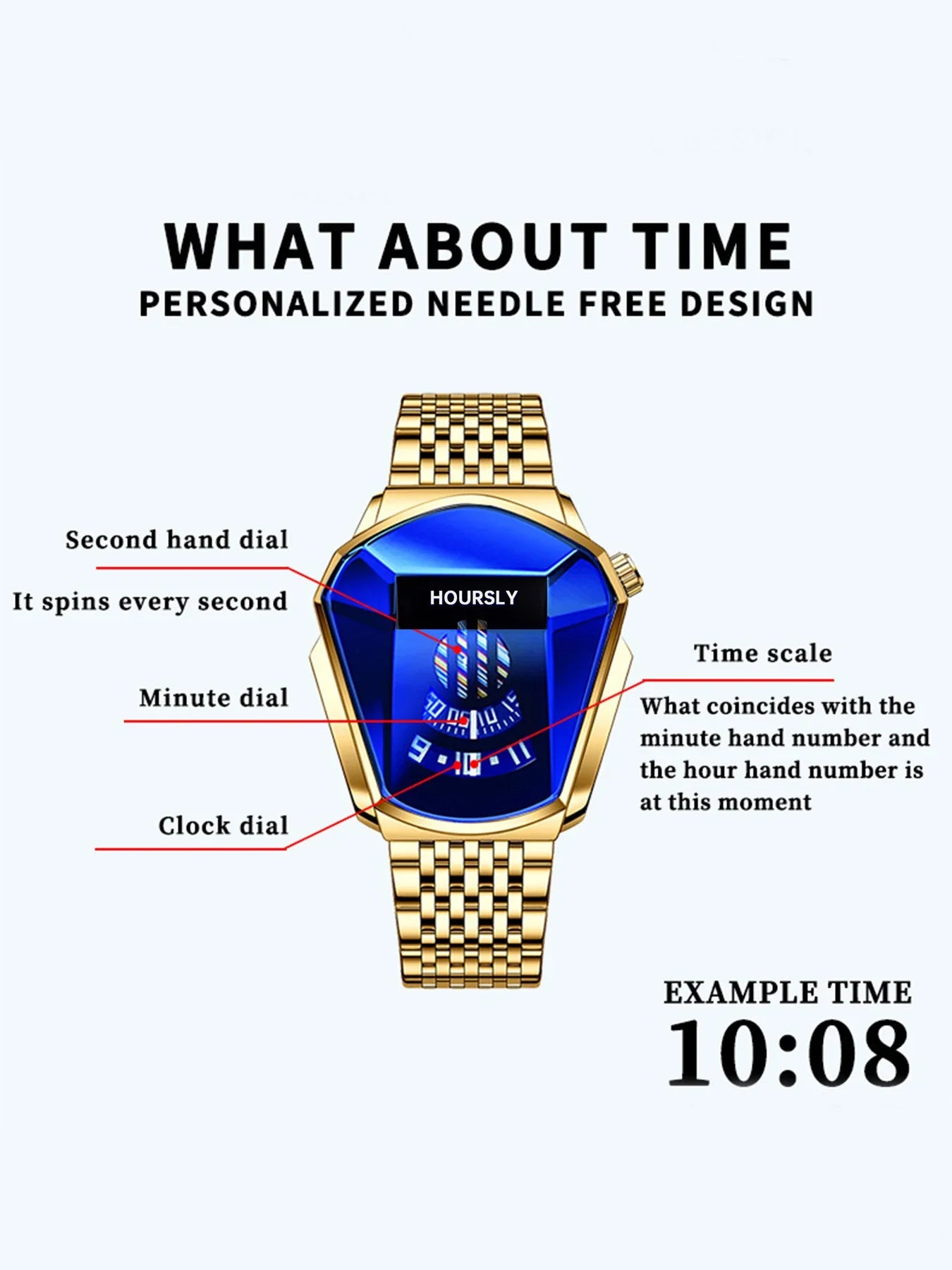 Orologio al quarzo impermeabile con personalità del motociclo di nuova tendenza da uomo