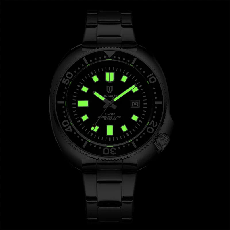 QINGXIYA Orologi al quarzo da uomo di lusso delle migliori marche Cinturino in acciaio inossidabile di alta qualità Orologio sportivo di moda con data luminosa impermeabile