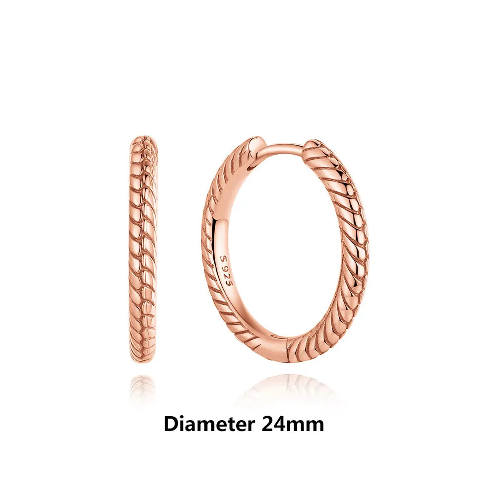 Orecchini Originali in Argento Sterling 925, Modello 2026, a Perno e a Cerchio con Cristalli, per Donna, in Oro Rosa, con Corona, Cuore, Infinito, Ape, Gioielli