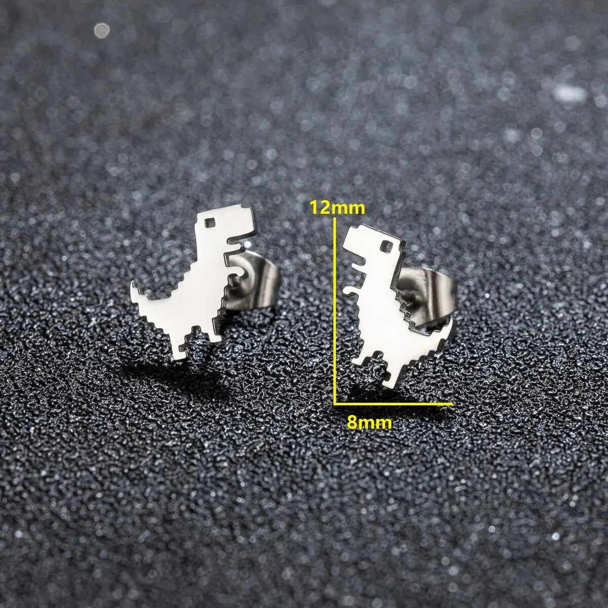 1 paio di nuova moda minimalista carino femminile in acciaio inossidabile mini dinosauro orecchini per ragazze accessori gioielli regali GED509