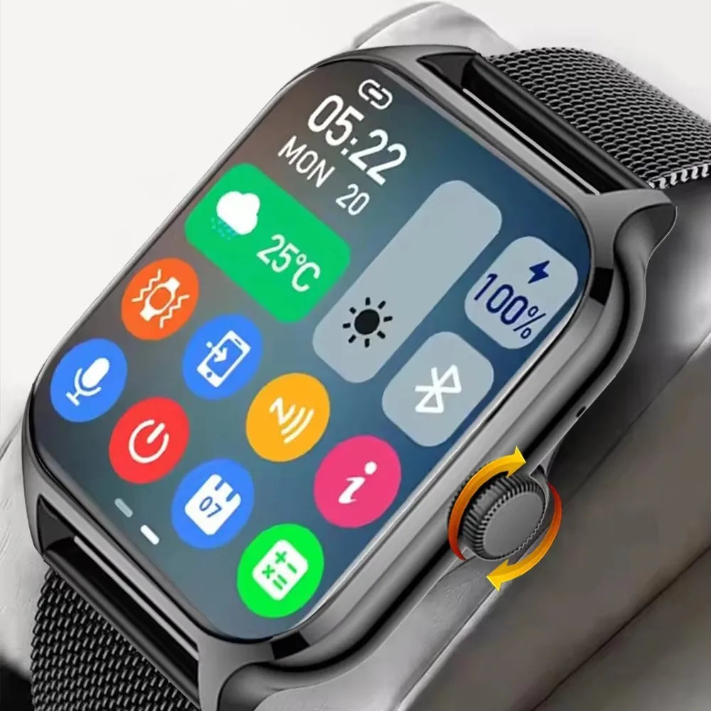 Smartwatch 2025 per Android e iOS, Schermo a Colori da 2,01 Pollici, Risposta alle Chiamate Bluetooth, Orologio Fitness Tracker per Donne e Uomini