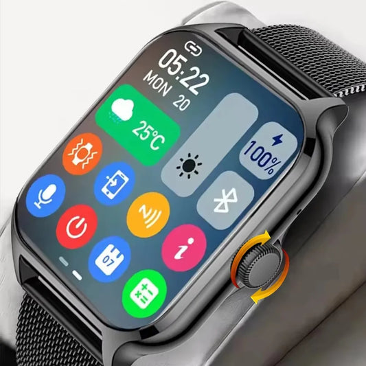 Smartwatch 2025 per Android e iOS, Schermo a Colori da 2,01 Pollici, Risposta alle Chiamate Bluetooth, Orologio Fitness Tracker per Donne e Uomini