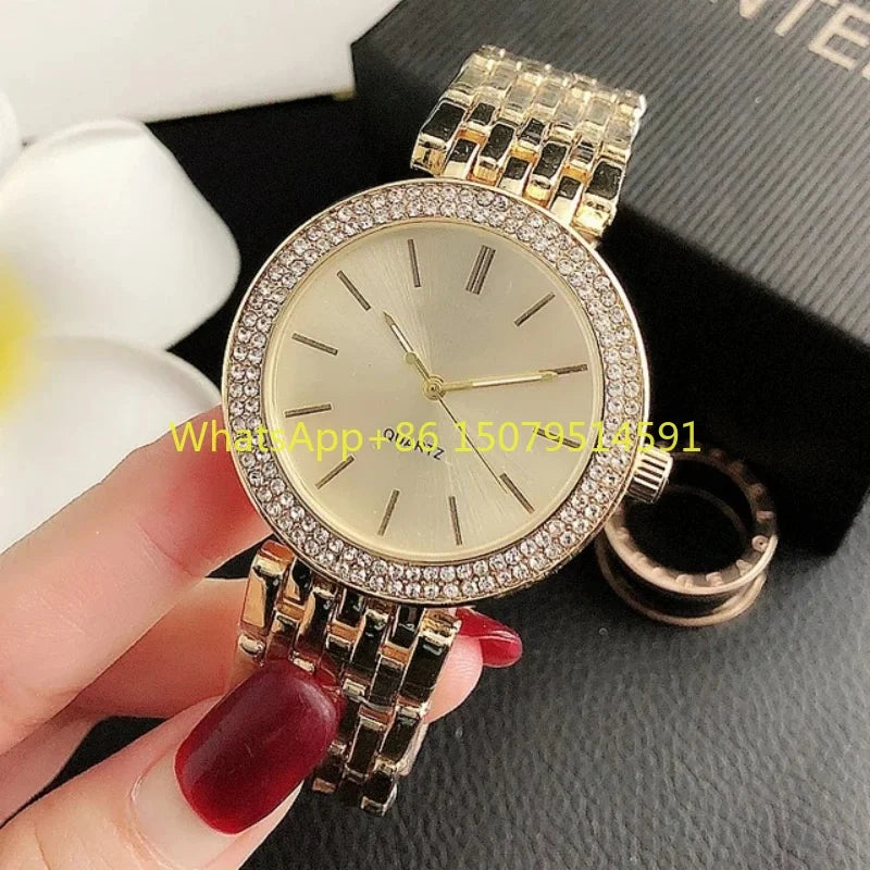 Orologi di Lusso in Cristallo per Donne, Marca di Moda, Orologio al Quarzo con Diamanti per Signore, Orologi da Polso Femminili in Acciaio, Relogio Feminino, Regalo