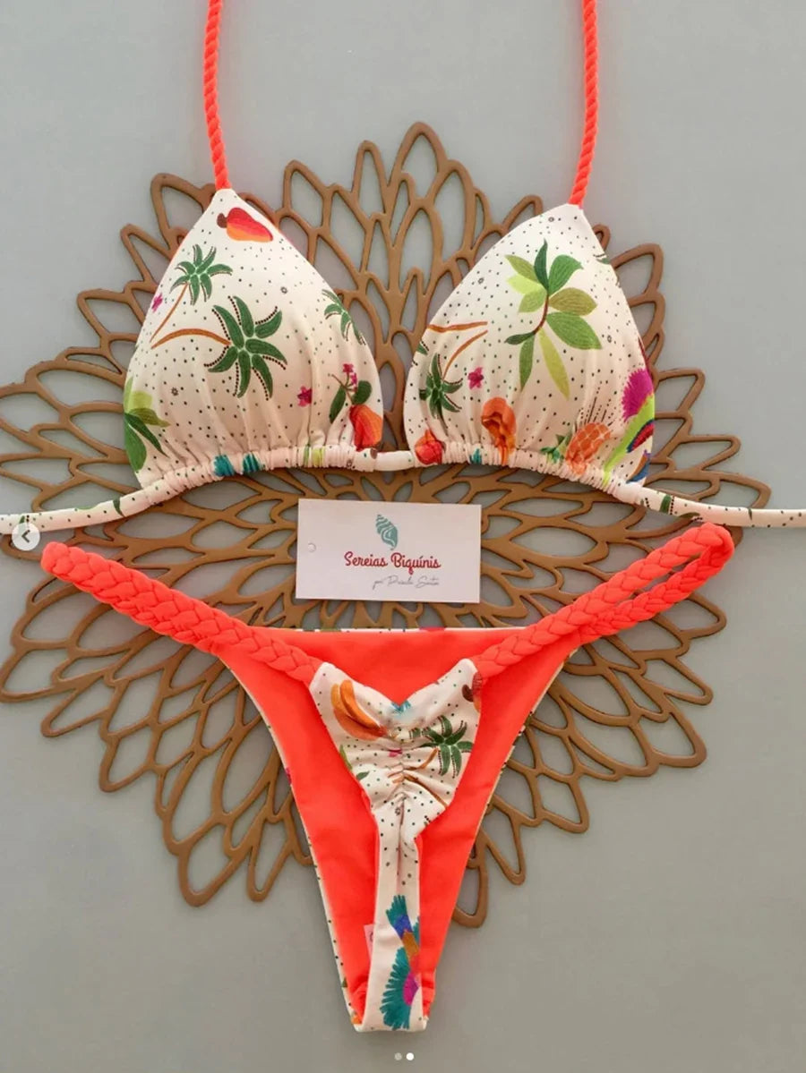 Micro Bikini 2026 Costume da bagno donna Nuovo costume da bagno sexy Halter Bikini Set brasiliano Biquini Perizoma femminile Beachwear Party Wear