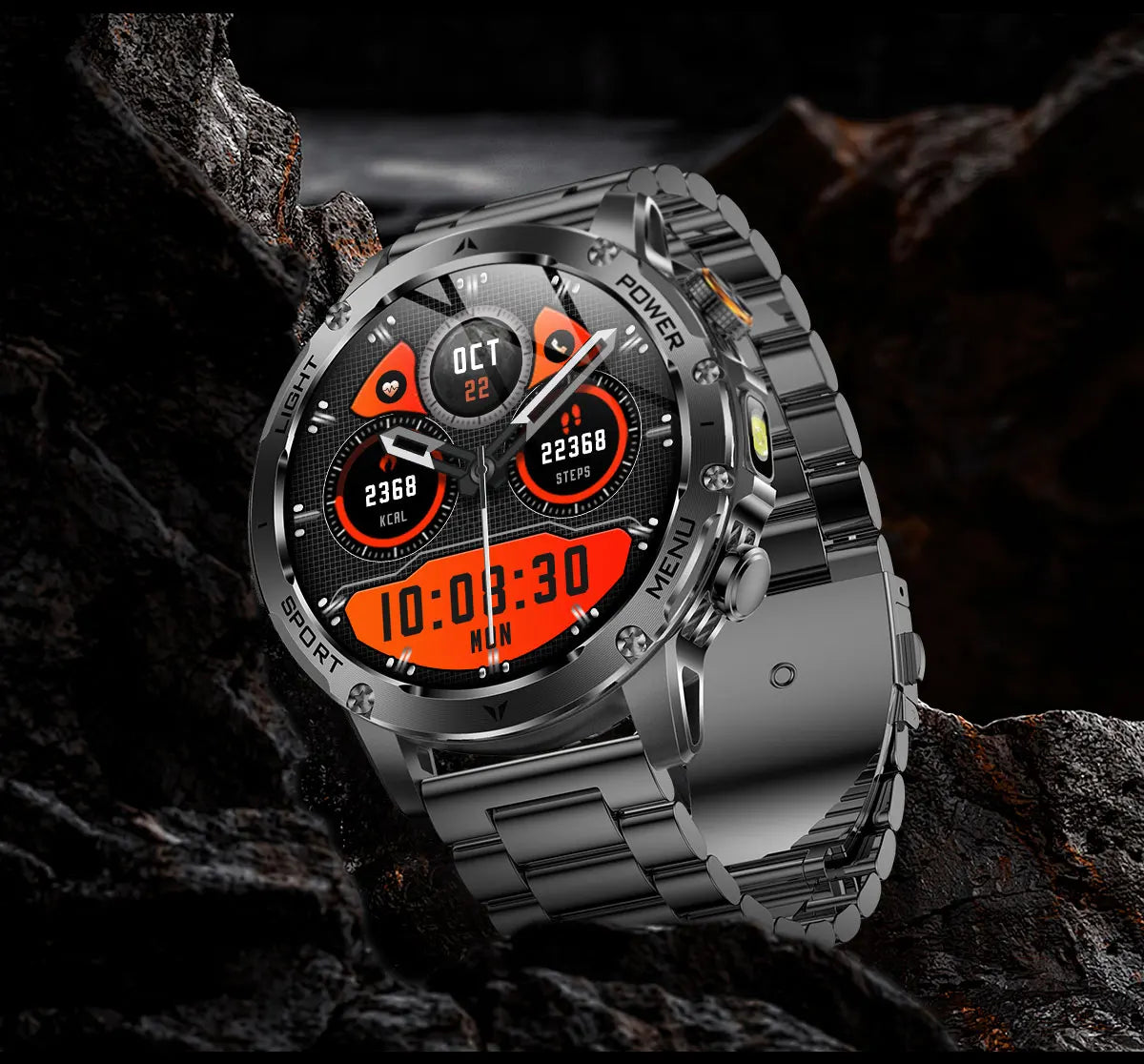 2025 Uomini Schermo AMOLED da 1,7 pollici Astuto Della Vigilanza 1000mAh Batteria Frequenza Cardiaca Chiamata Bluetooth NFC GPS Tracker Sport Fitness Orologi Nuovo