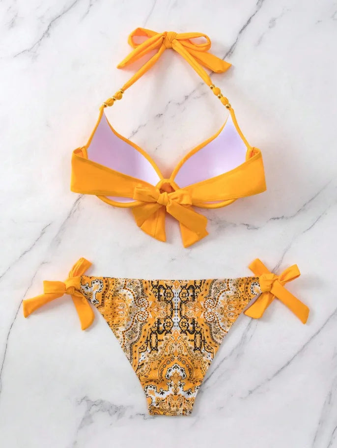 Sexy Push Up Bikini 2024 Costume da bagno donna Due pezzi Costumi da bagno Perizoma femminile Bikini Set Nuoto per costumi da bagno Biquini brasiliano
