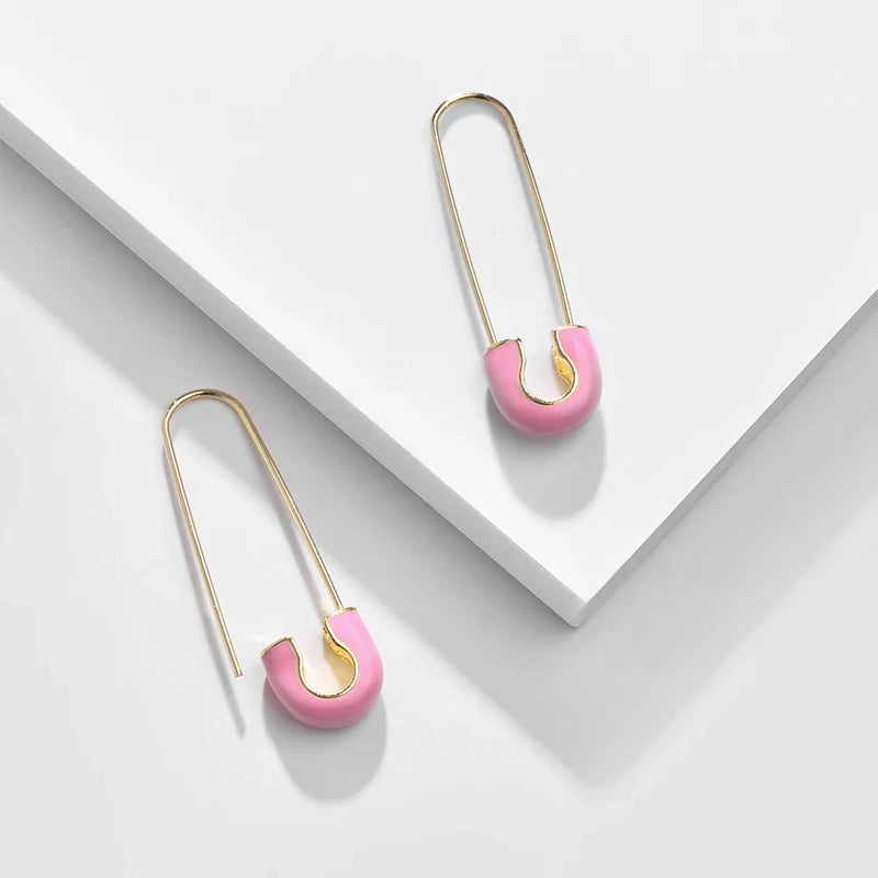 Lussuosa geometria 925 orecchio in argento sterling Ago rosa serie zircone orecchini a cerchio pendenti dolce moda regali di gioielli da sposa