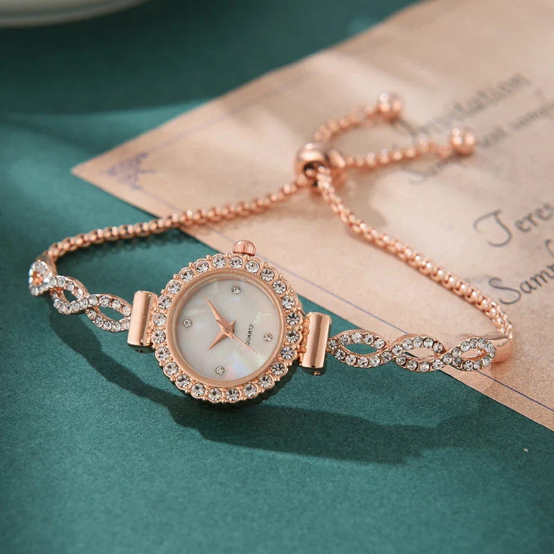 Orologio da donna con strass alla moda, bracciale da donna, orologi al quarzo, orologio Relogio