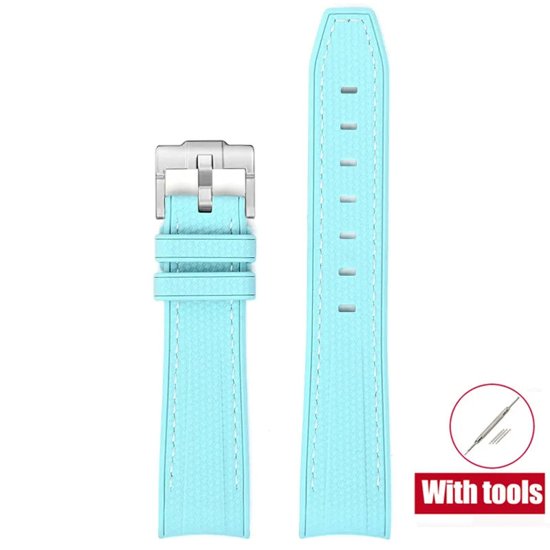 Cinturino in gomma per Swatch X Omega Joint MoonSwatch Cinturino sportivo impermeabile da 20 mm Cinturino con estremità curva in silicone per uomo donna