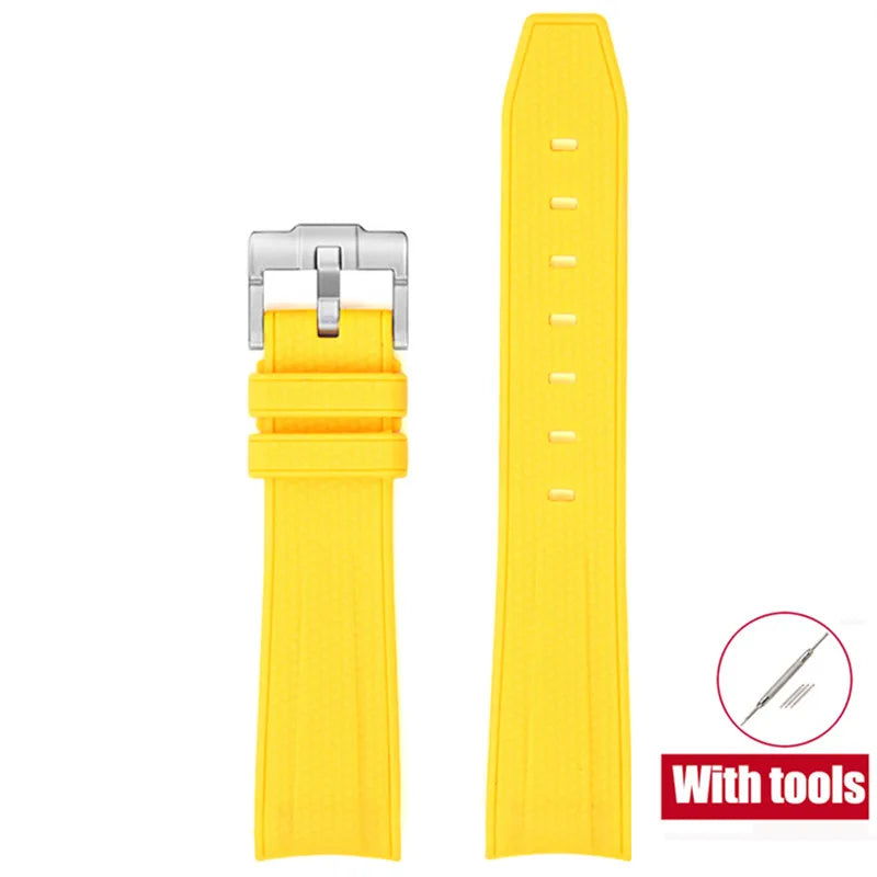 Cinturino in gomma per Swatch X Omega Joint MoonSwatch Cinturino sportivo impermeabile da 20 mm Cinturino con estremità curva in silicone per uomo donna