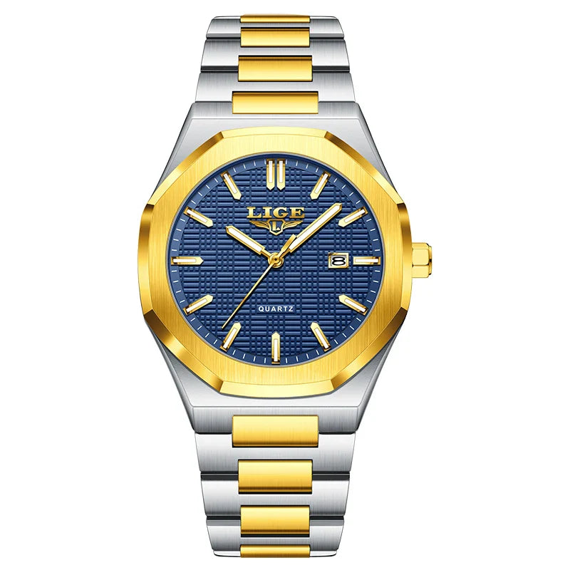 LIGE Orologio da donna elegante e lussuoso, orologio classico alla moda con data automatica, cinturino in acciaio inossidabile, orologi luminosi impermeabili per donna, regalo per signora