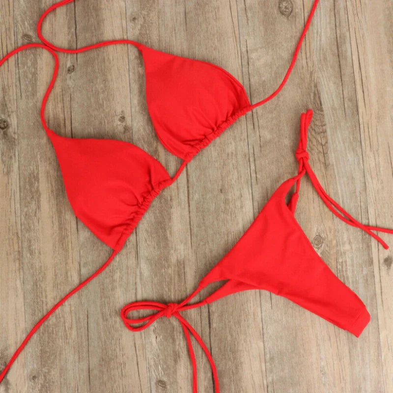 Costume da Bagno Estivo da Donna, Set Bikini Sexy con Reggiseno Imbottito Push-up e Perizoma, Due Pezzi, Abbigliamento da Spiaggia, Costume da Bagno Femminile Sexy