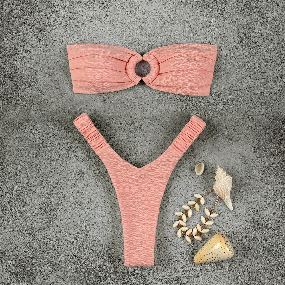 Micro Bikini Push Up Costumi da bagno donna 2024 Costumi da bagno femminili sexy Bikini brasiliano Perizoma Biquini Costumi da bagno Costumi da bagno solidi