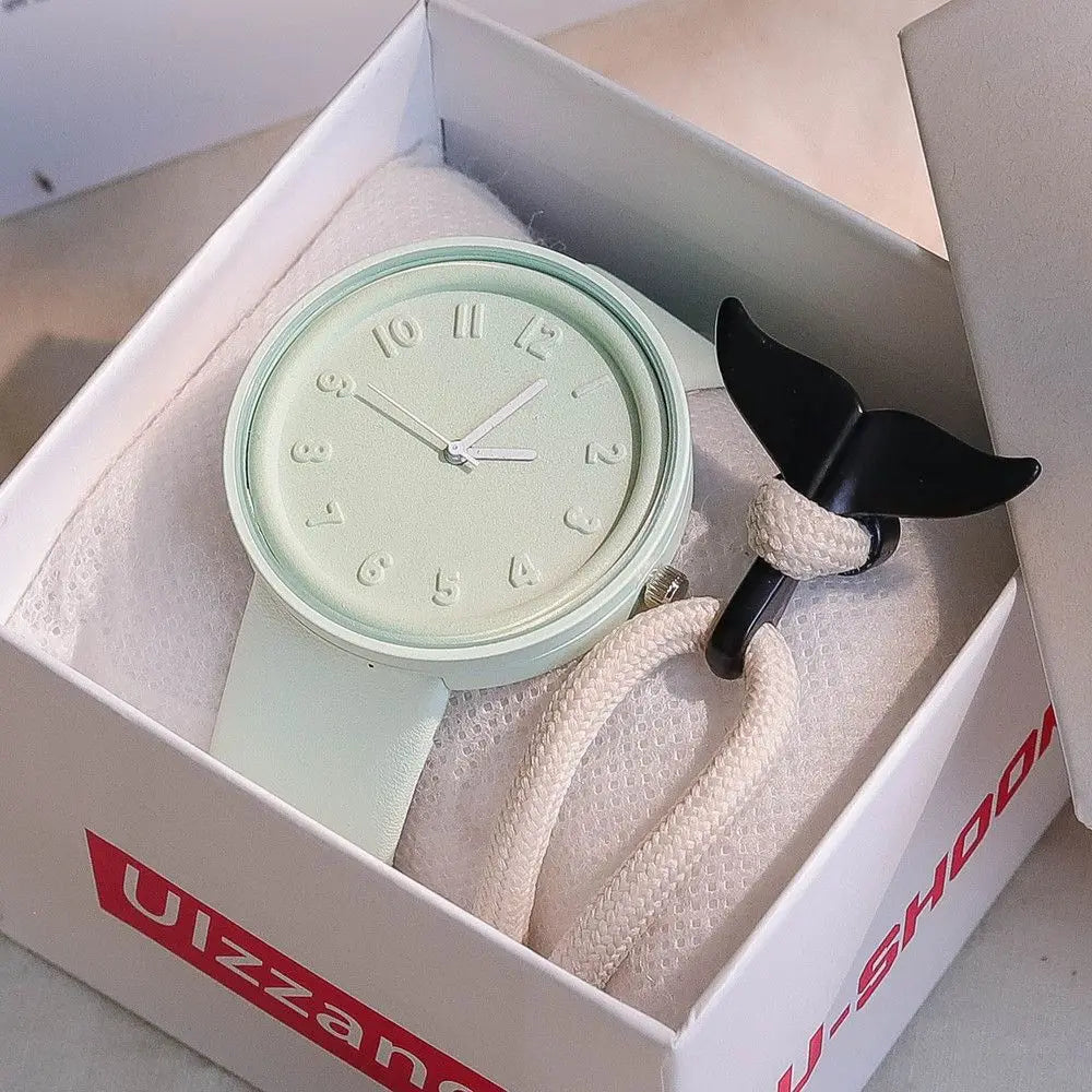 Simple Fashion Makaron Simple Women Watch Ins High Beauty Student uomo e donna Style Round Leisure Vintage orologio da polso al quarzo