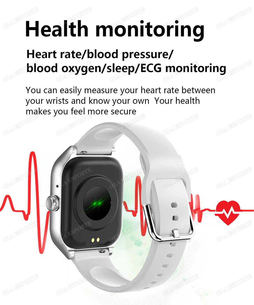 Smartwatch 2025 per Android e iOS, Schermo a Colori da 2,01 Pollici, Risposta alle Chiamate Bluetooth, Orologio Fitness Tracker per Donne e Uomini