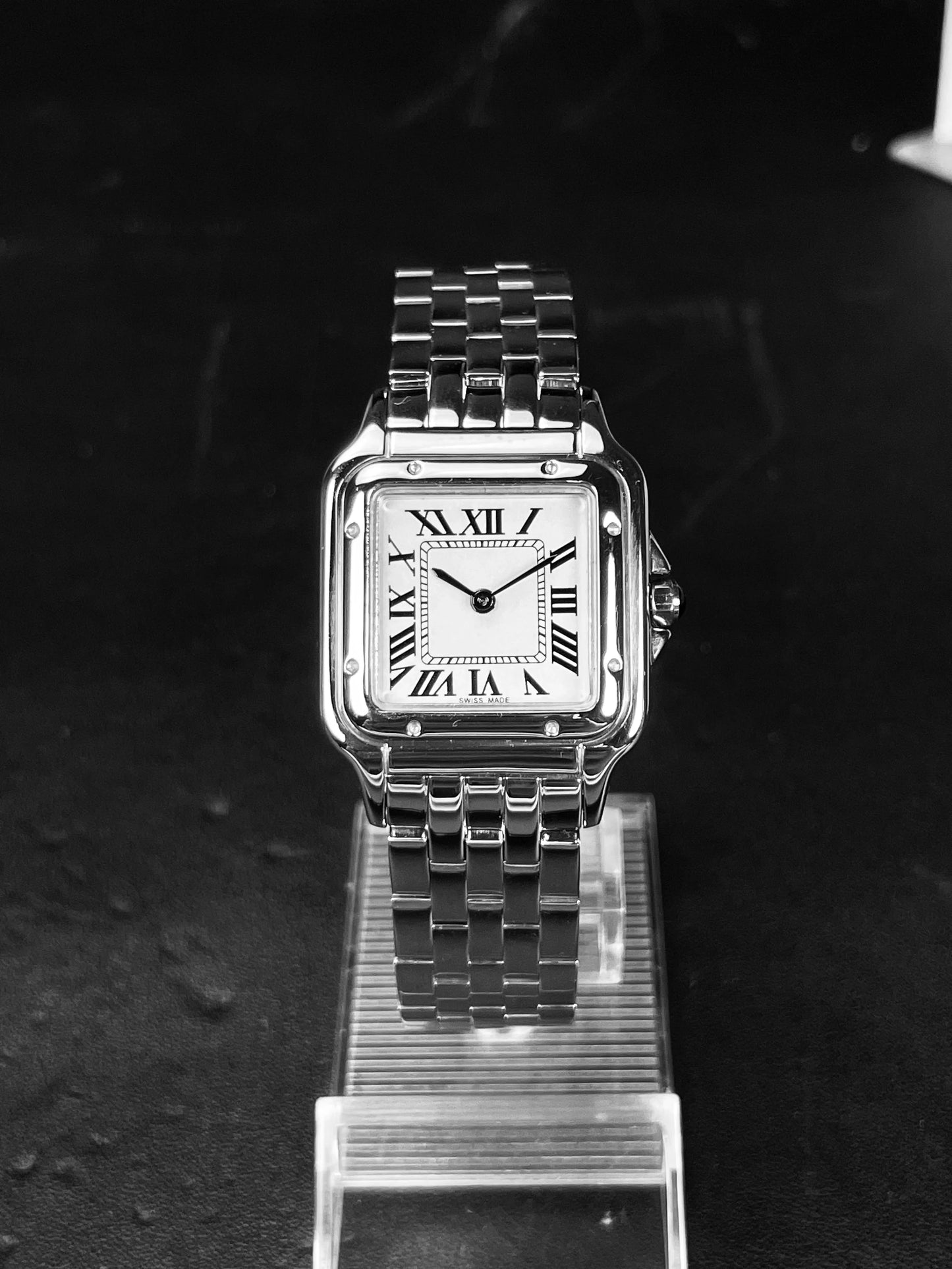 Classico orologio al quarzo quadrato retrò con numeri romani, orologio da coppia, orologio da uomo e da donna di lusso, regalo alla moda in acciaio inossidabile
