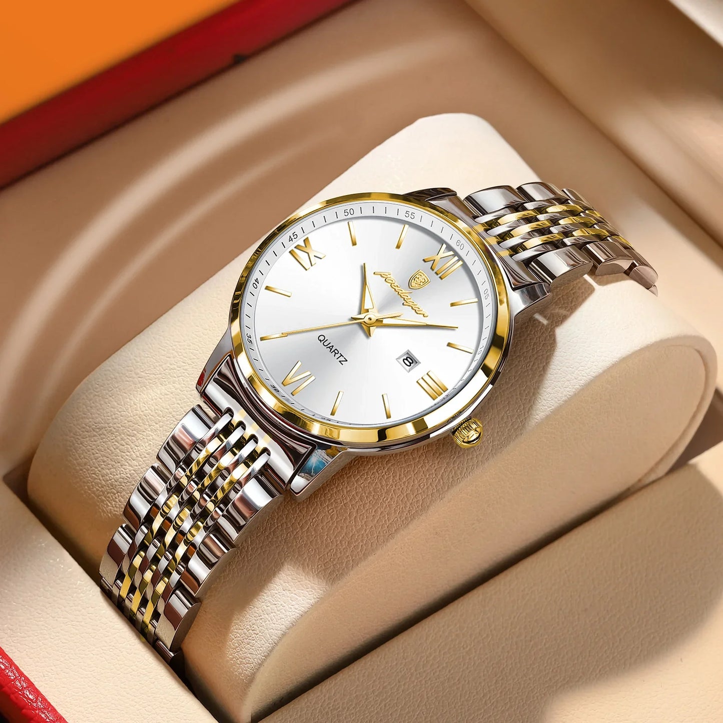 POEDAGAR Orologio da Donna Raffinato Impermeabile Luminoso con Data, Orologio da Polso Femminile di Alta Qualità in Acciaio Inossidabile, Elegante Orologio al Quarzo per Donne