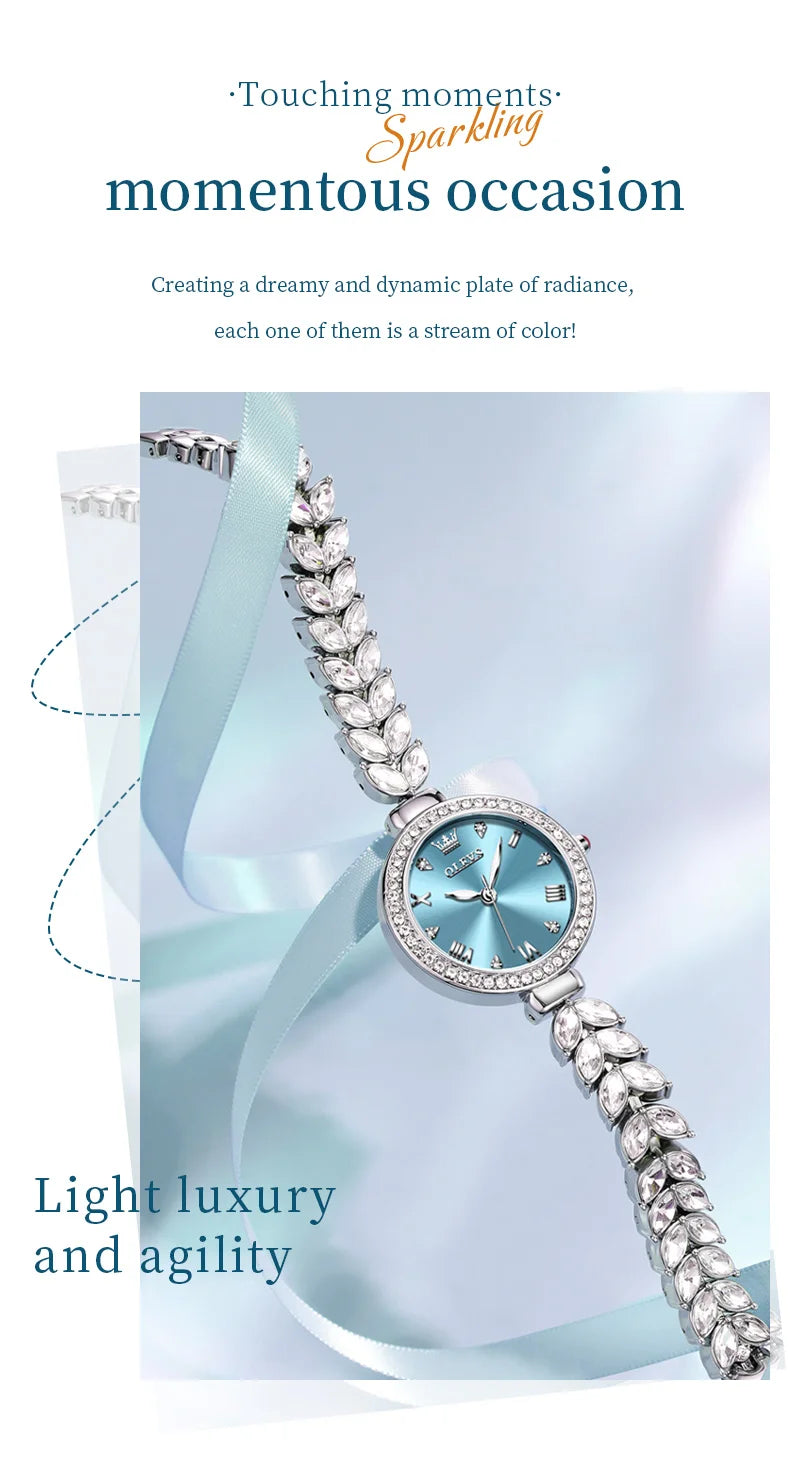 OLEVS 9971 orologio al quarzo per donna scala romana abito elegante orologio da donna moda impermeabile luminoso orologio a mano di lusso originale