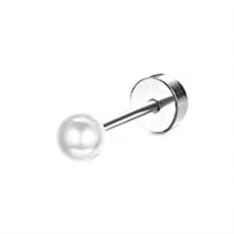 Drperfect 1pc orecchini chirurgici in acciaio inossidabile per donna uomo orecchini con retro piatto orecchini con cartilagine orecchini a cerchio con Piercing