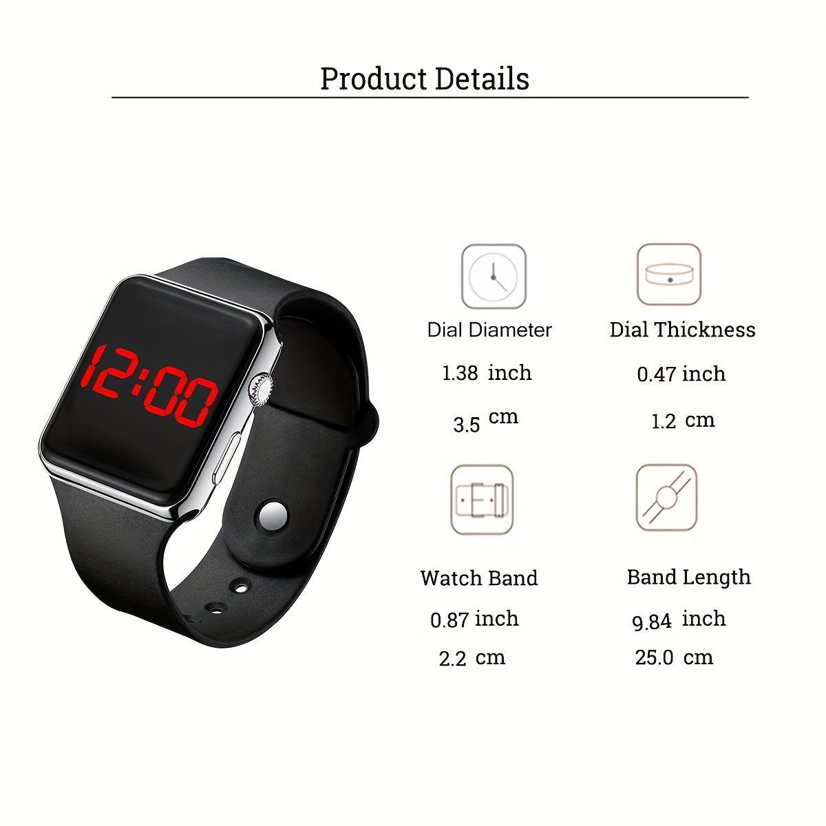 2 pezzi orologio per coppie display a LED orologio elettronico sportivo orologio da polso digitale in silicone per donna uomo regalo di San Valentino per lei