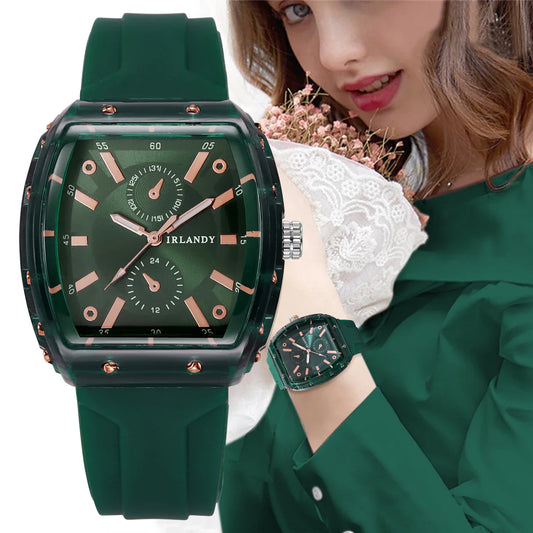 Orologi da donna alla moda Orologi da polso al quarzo da donna con cinturino in silicone casual per ragazze Orologio Reloj Mujer (senza scatola)