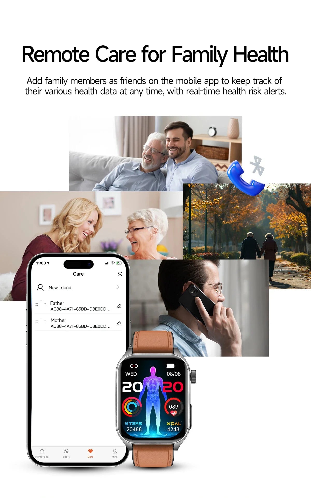 2026 Nuovo 650nm Terapia Laser Grassi nel sangue Acido urico Pressione sanguigna Smart Watch ECG + PPG Preciso Monitor di salute Smartwatch per gli uomini