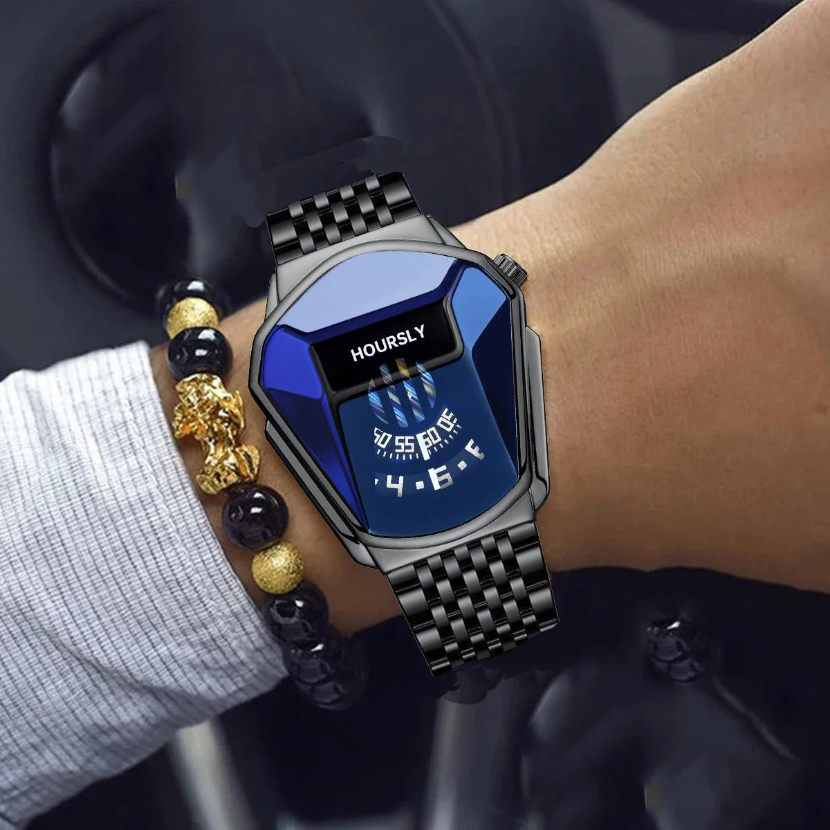 Orologio al quarzo impermeabile con personalità del motociclo di nuova tendenza da uomo