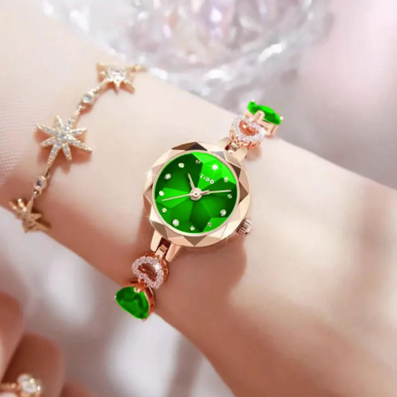 UTHAI L92 Orologio da donna di marca, orologio al quarzo da donna impermeabile con diamanti intarsiati in cristallo, di lusso, alla moda e di alta qualità.