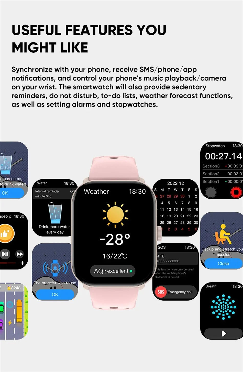 Per Xiaomi Watch 5 Smart Watch da uomo HD AMOLED schermo frequenza cardiaca chiamate Bluetooth localizzazione GPS Smartwatch sportivo impermeabile da donna