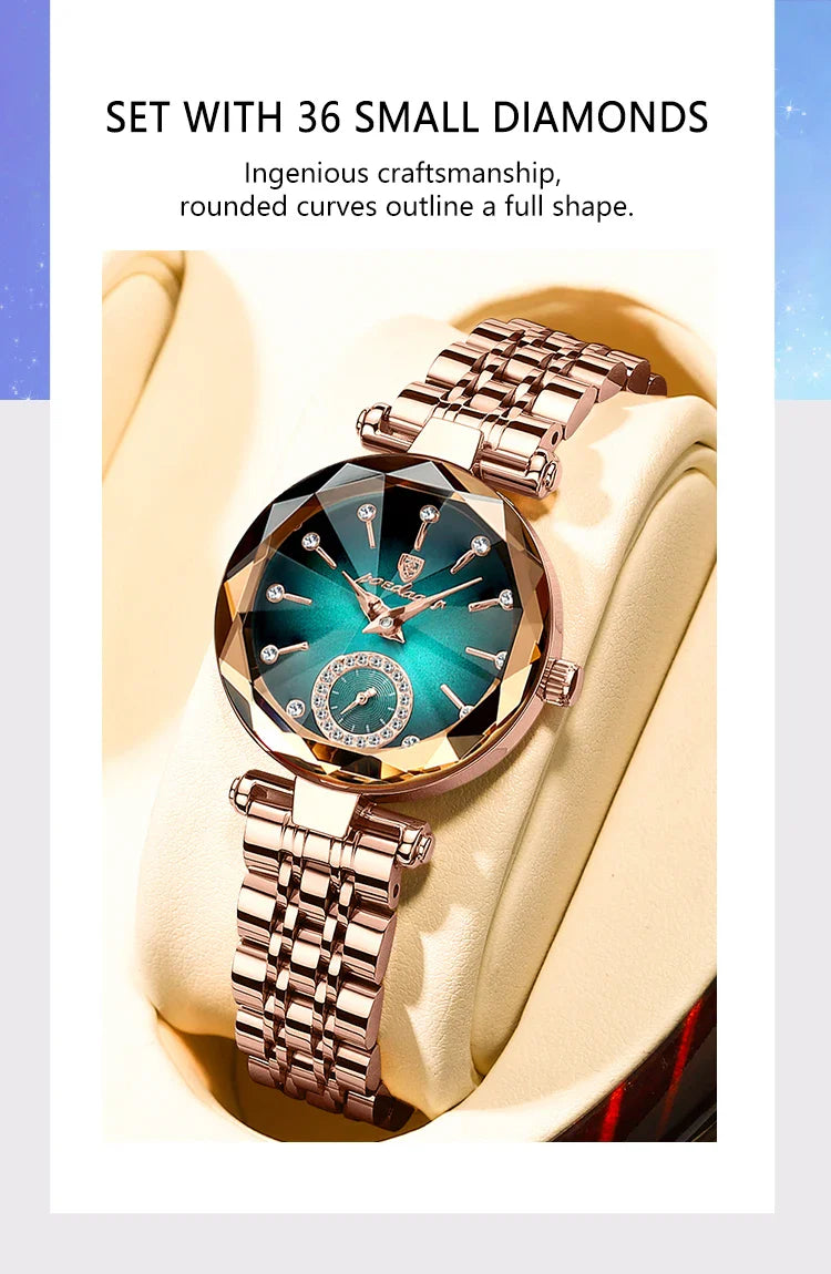 POEDAGAR Orologi al quarzo da donna eleganti di lusso Orologio impermeabile in acciaio inossidabile per donna Orologio da polso da donna alla moda casual reloj