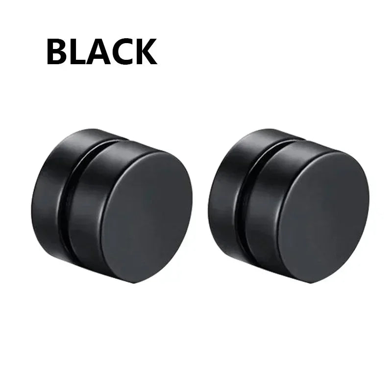 1/3 paia di orecchini magnetici per uomo e donna, magnete CZ nero, orecchino a clip non penetrante, orecchino a magnete rotondo senza piercing