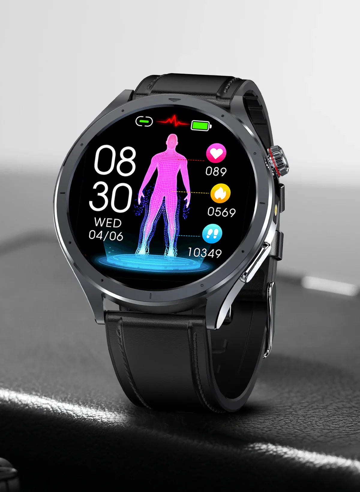 Nuovo Smartwatch 2026 per Analisi del Grasso Corporeo, ECG+PPG, Acido Urico, Pressione Sanguigna, Ossigeno nel Sangue, Orologio con Chiamate per Uomini e Donne