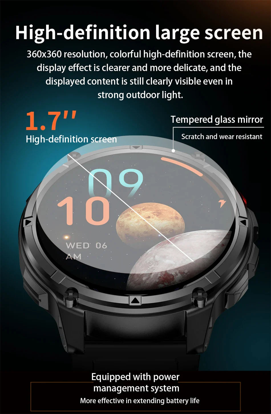 Nuovo T-Rex3 Ultra 1100mAh Batteria Smart Watch GPS Track Bussola IP69K Impermeabile Sport tracker All'aperto Militare Smartwatch