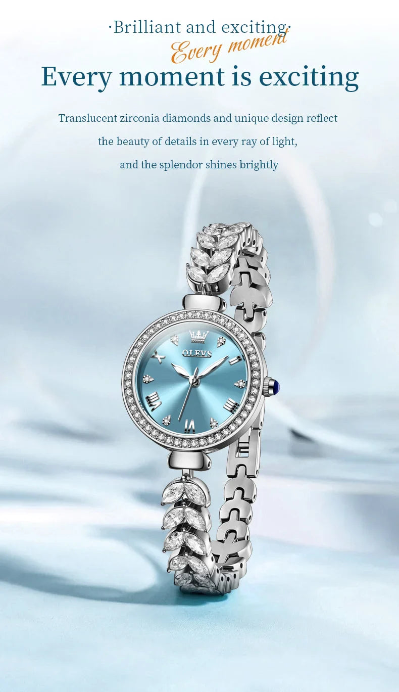 OLEVS 9971 orologio al quarzo per donna scala romana abito elegante orologio da donna moda impermeabile luminoso orologio a mano di lusso originale