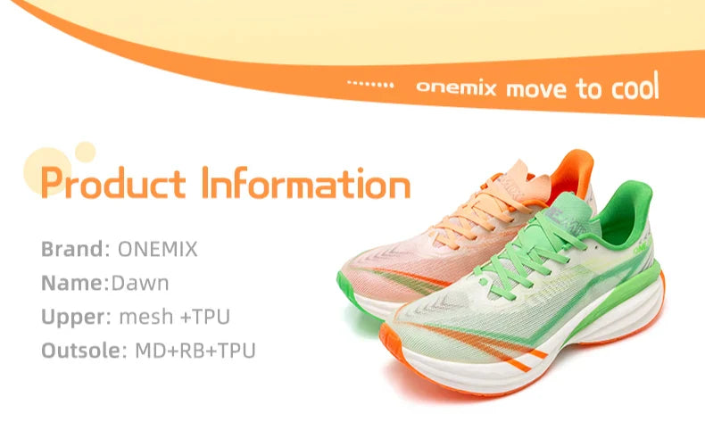 ONEMIX 2025 Estate Autunno Scarpe da corsa per uomo Design leggero Maratona ad asciugatura rapida Supporto per assorbimento degli urti Scarpe da ginnastica maschili