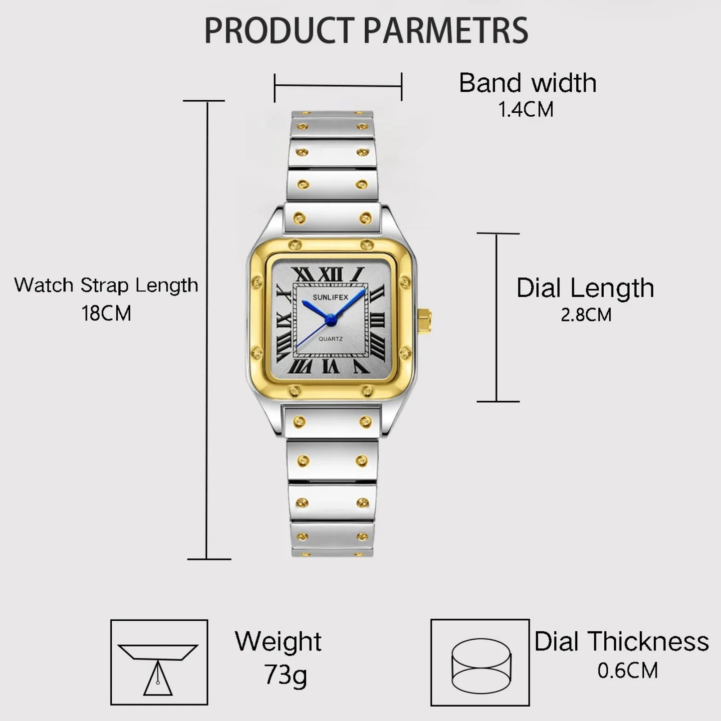 Orologi da donna quadrati Orologio da donna al quarzo Orologio da polso femminile Cinturino in bambù in acciaio inossidabile Orologio da donna casual Orologio Relogio Feminino