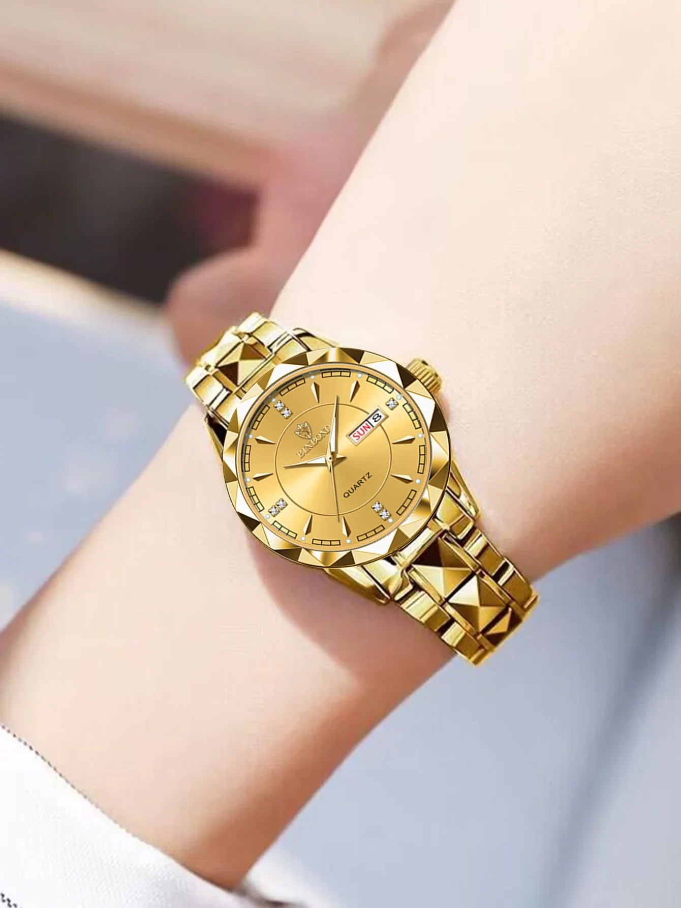 BINBONG Orologi da donna Orologio al quarzo da donna di moda di lusso Orologio da polso in acciaio inossidabile con data luminosa impermeabile Regalo per gli amanti della fidanzata