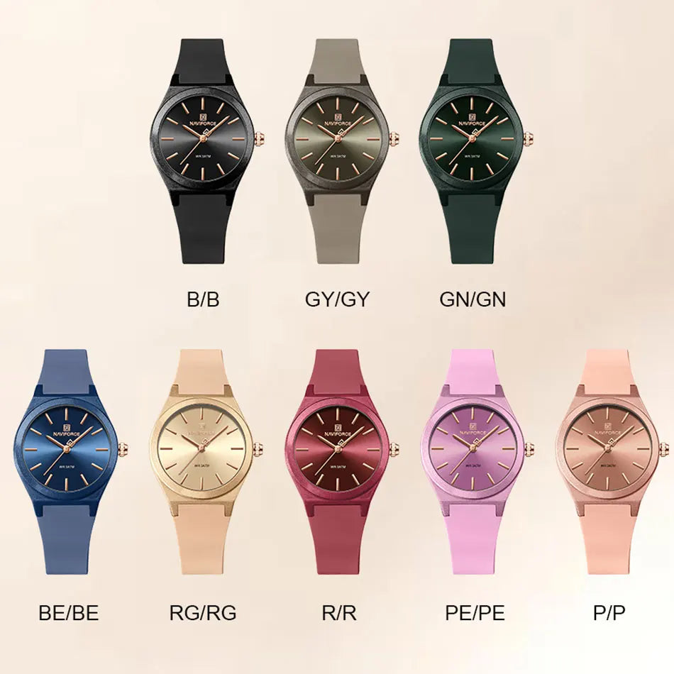 NAVIFORCE 2025 Orologi moda donna Orologio al quarzo Sport Cinturino in silicone Orologi da polso da donna Orologio semplice Regalo relogios feminino