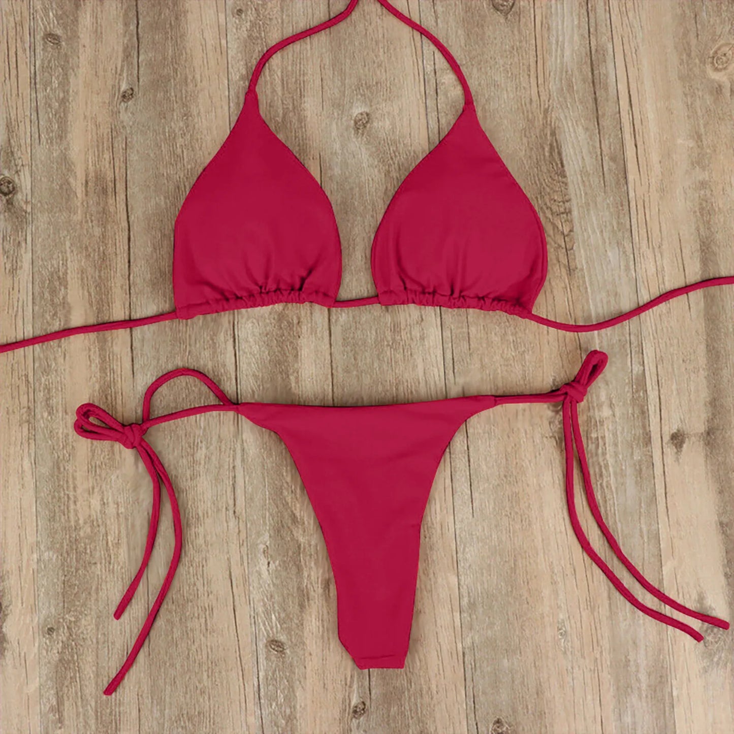 Costume da Bagno Estivo da Donna, Set Bikini Sexy con Reggiseno Imbottito Push-up e Perizoma, Due Pezzi, Abbigliamento da Spiaggia, Costume da Bagno Femminile Sexy
