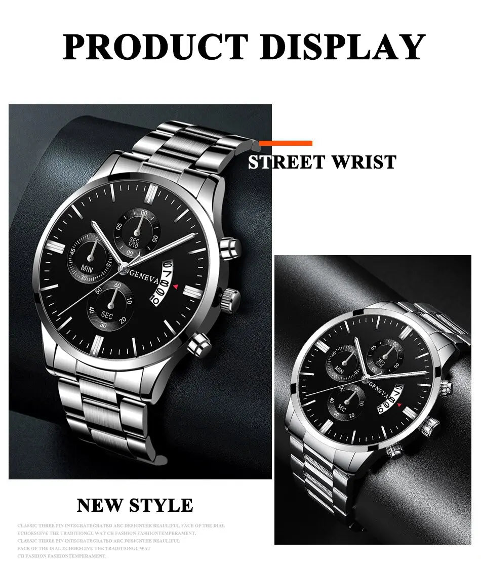 Orologio da uomo alla moda Orologio da polso al quarzo con calendario di lusso Orologi da lavoro Orologio da uomo Orologio da polso con cinturino maschile