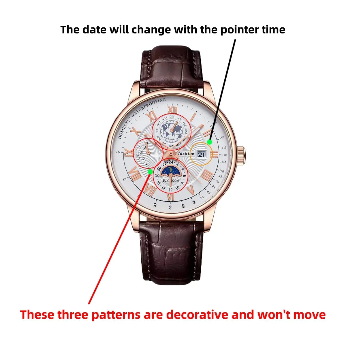 2024 Orologio da uomo alla moda Orologio da polso da uomo sportivo di lusso alla moda Orologio da uomo al quarzo con data in pelle luminosa impermeabile Orologio da uomo