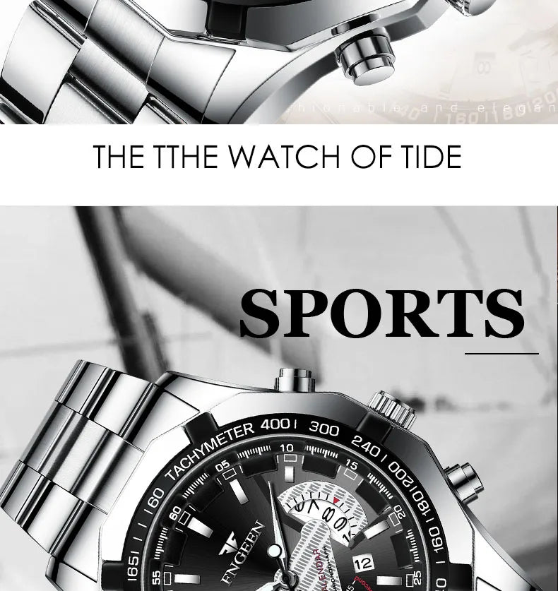 2024 Top Brand di Lusso Orologio di Moda Casual Militare Al Quarzo Sport Orologio Da Polso In Acciaio Pieno Impermeabile Orologio da Uomo Relogio Masculino