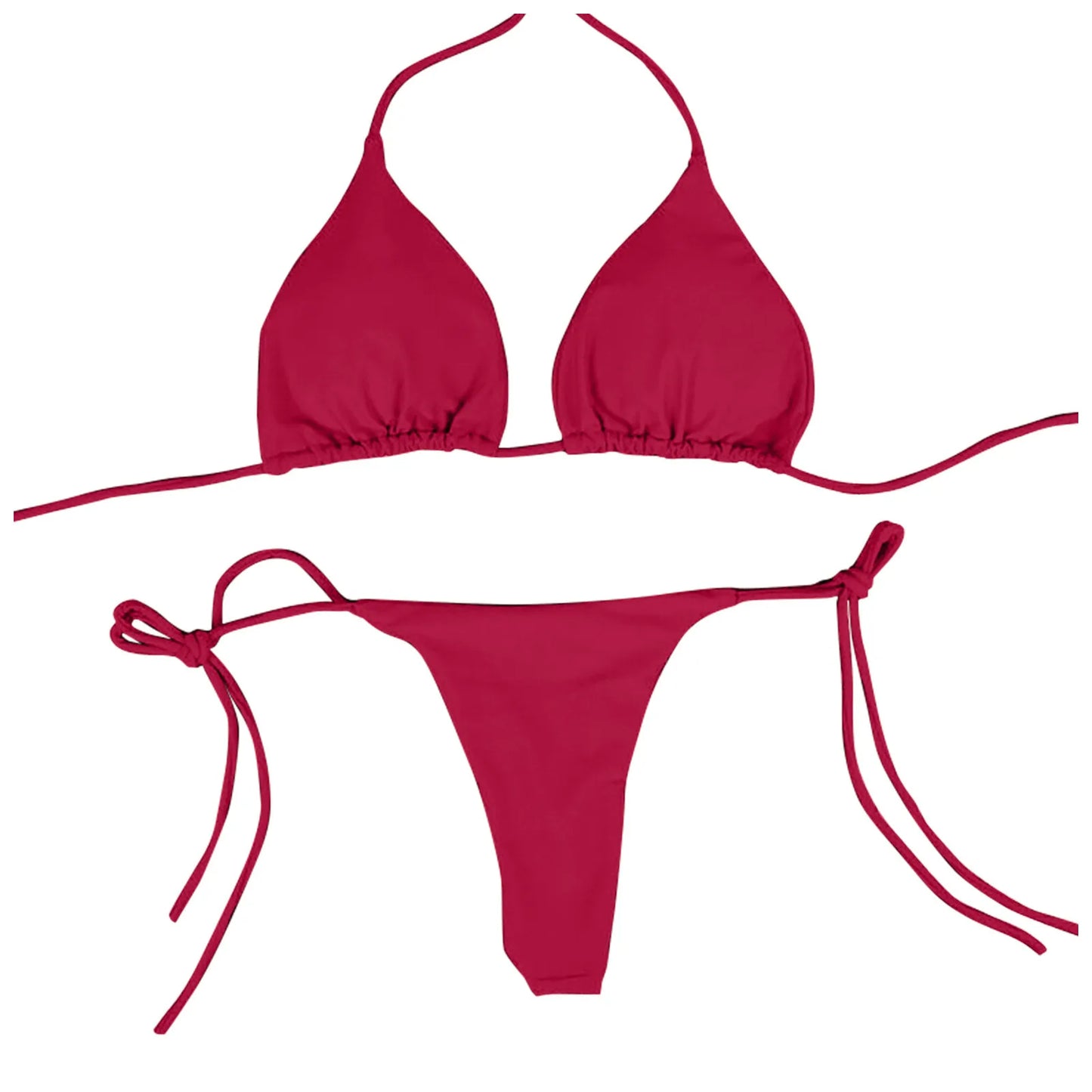 Costume da Bagno Estivo da Donna, Set Bikini Sexy con Reggiseno Imbottito Push-up e Perizoma, Due Pezzi, Abbigliamento da Spiaggia, Costume da Bagno Femminile Sexy
