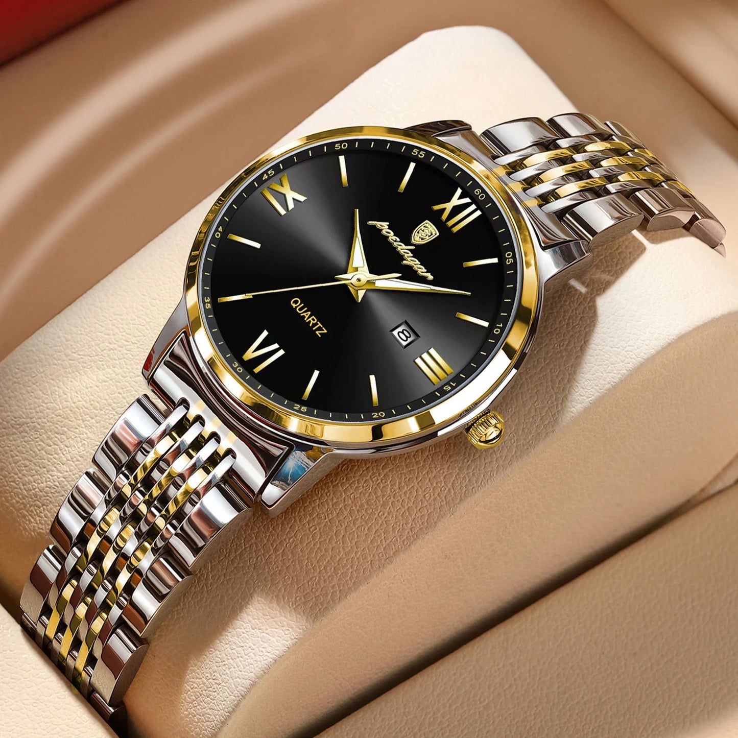 POEDAGAR Orologio da Donna Raffinato Impermeabile Luminoso con Data, Orologio da Polso Femminile di Alta Qualità in Acciaio Inossidabile, Elegante Orologio al Quarzo per Donne