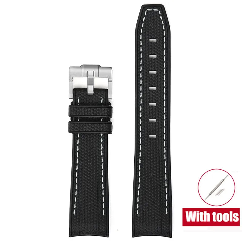 Cinturino in gomma per Swatch X Omega Joint MoonSwatch Cinturino sportivo impermeabile da 20 mm Cinturino con estremità curva in silicone per uomo donna
