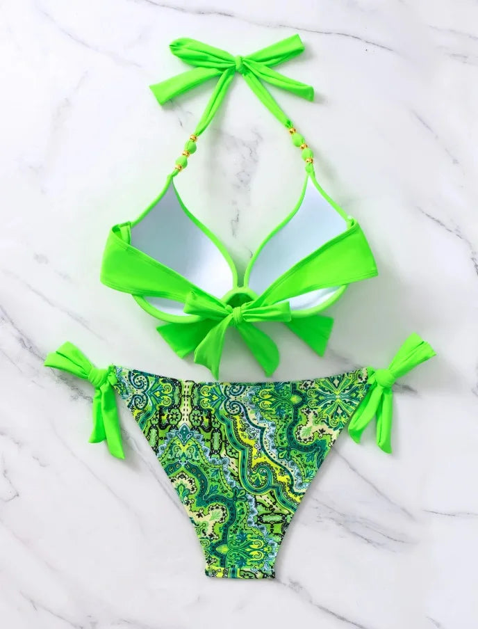 Sexy Push Up Bikini 2024 Costume da bagno donna Due pezzi Costumi da bagno Perizoma femminile Bikini Set Nuoto per costumi da bagno Biquini brasiliano