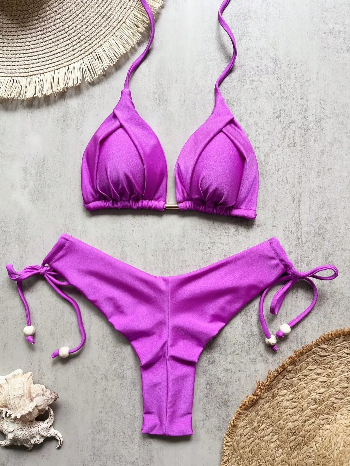 RUOTONGSEPT 2025 Nuovo Sexy Costume da Bagno Triangolare in 13 Colori per Donne, Bikini Brasiliano, Costume Push-Up, Set Bikini da Spiaggia