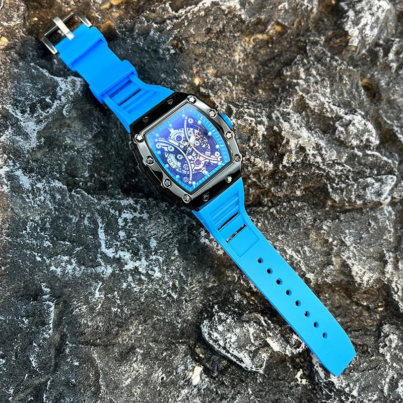 Orologio da uomo leggero marchio di lusso quadrante barile di vino orologio sportivo alla moda con bagliore notturno orologio calendario Reloj L146