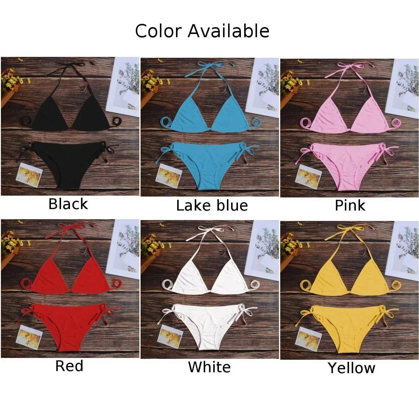Set bikini perizoma da donna, costume da bagno sexy in stile bandage, costume da bagno brasiliano, accessori estivi per vacanze, spiaggia, piscina