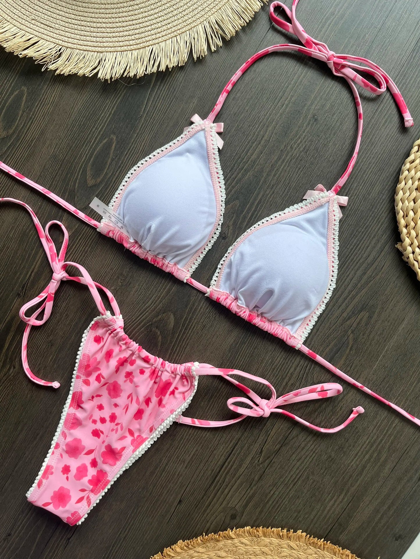 Micro Bikini Push Up Costumi da bagno donna 2025 Costumi da bagno femminili sexy Bikini brasiliano Perizoma Biquini Costumi da bagno Stampa Beachwear